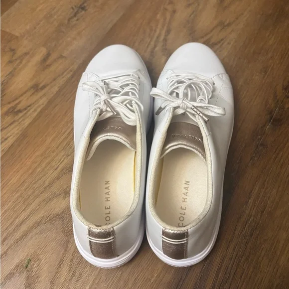 Cole Haan Women's Cream Sneakers - Picture 3 of 5
